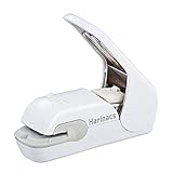 Kokuyo Harinacs Press Staple-free Stapler; With this Item, You Can Staple Pieces of Paper Without Making Any Holes on Paper(White)